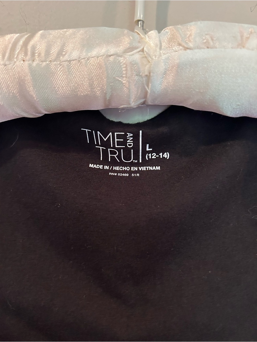 NWT Time and Tru Black Square-Neck “date night top” size Large - Picture 3 of 4